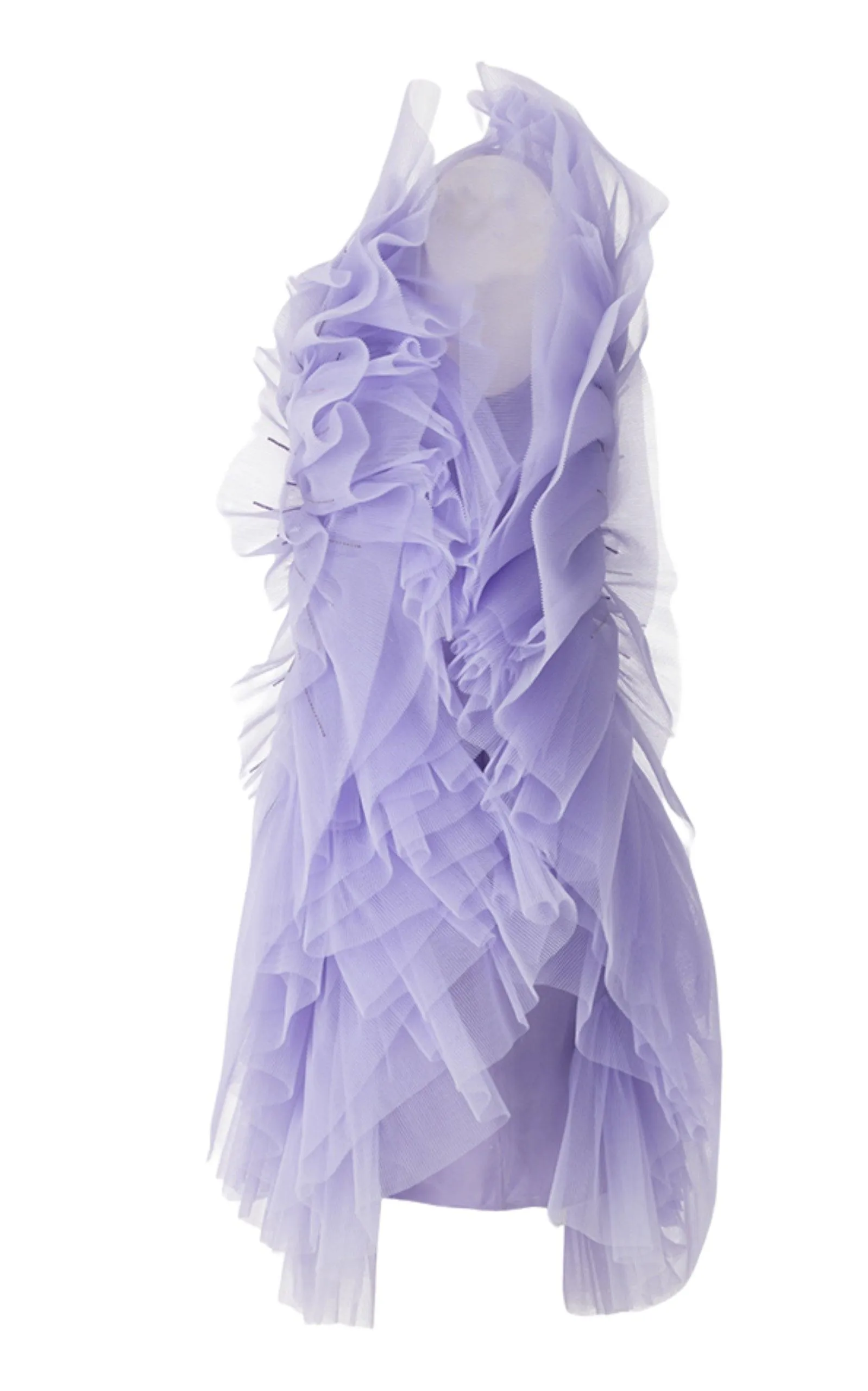 Pleated Tulle Mini Dress