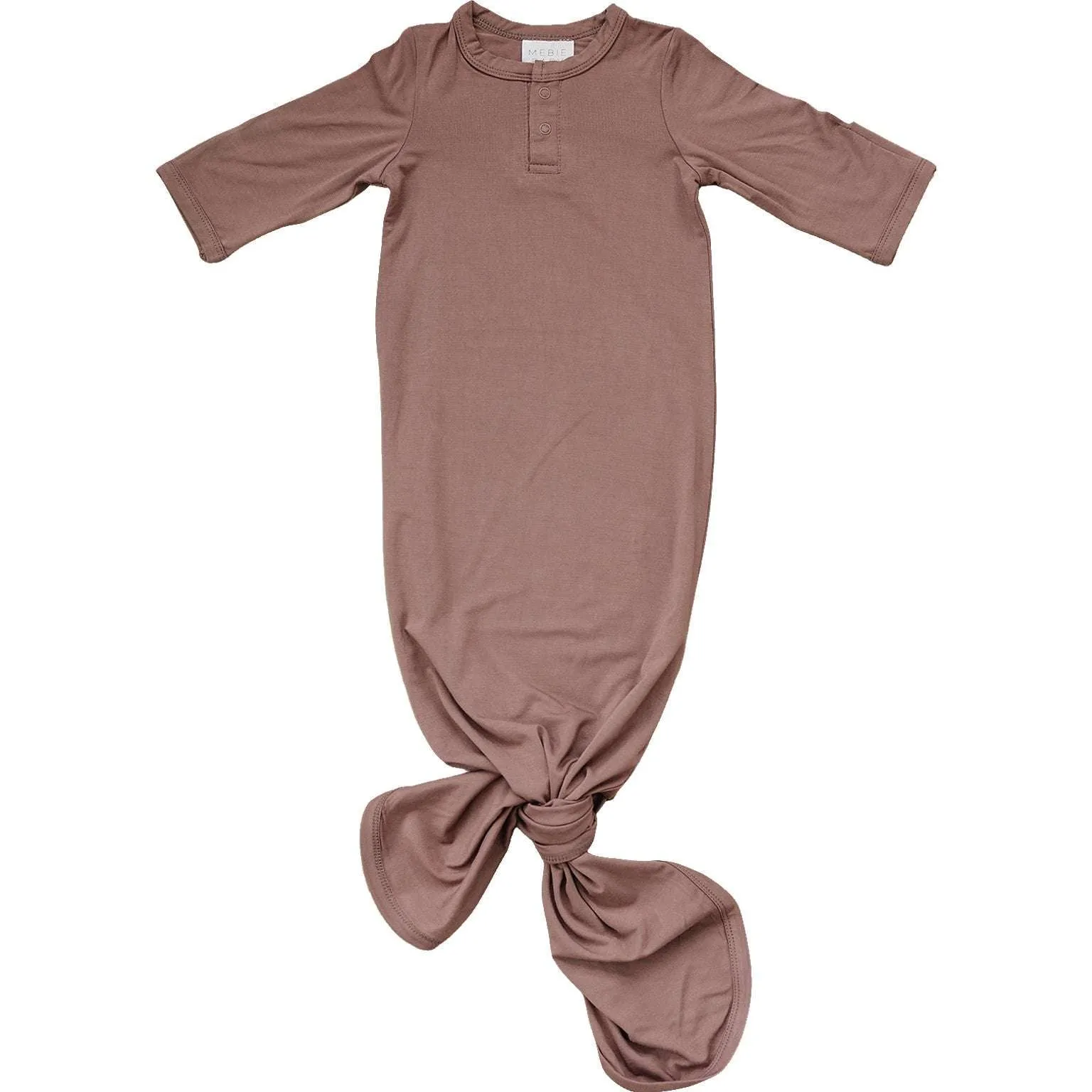 Plum Bamboo Knotted Baby Gown