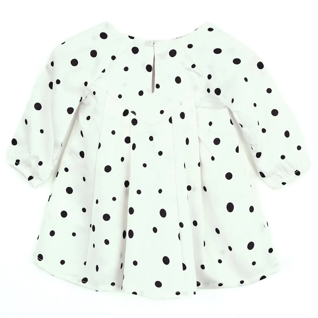 Polka Pleated Dress