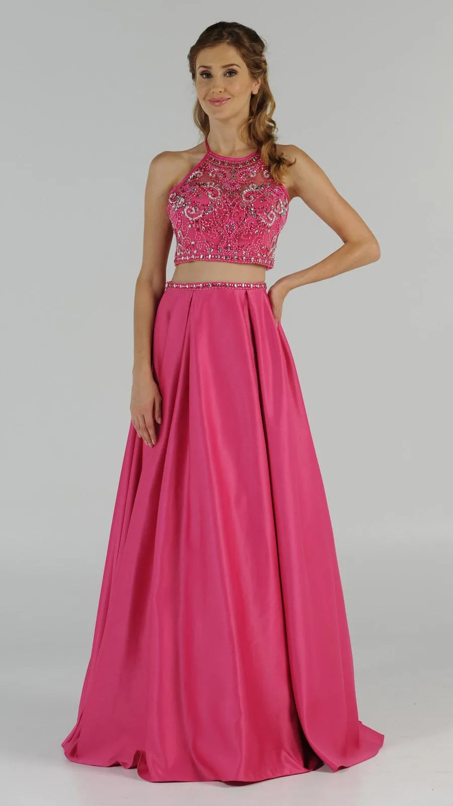 Poly USA 8210 Two-Piece Long Dress Satin Skirt with Pockets