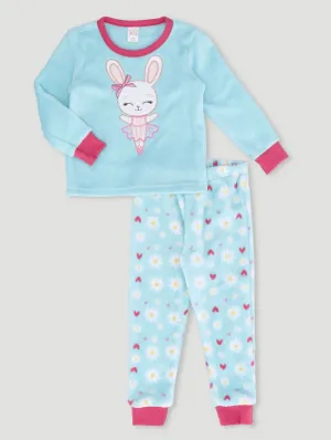 Pre-Girls Long Sleeve Bunny Sleepset - Blue