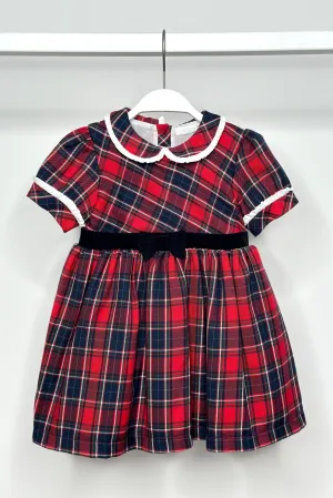 "Alora" Red Tartan Dress