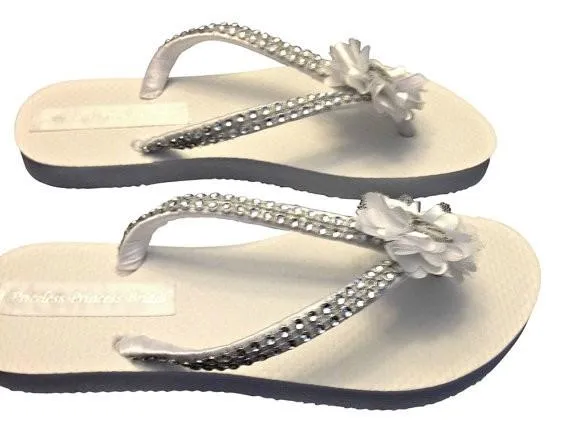 "I Do" Vintage Style Bridal Flip Flops - SOLD OUT