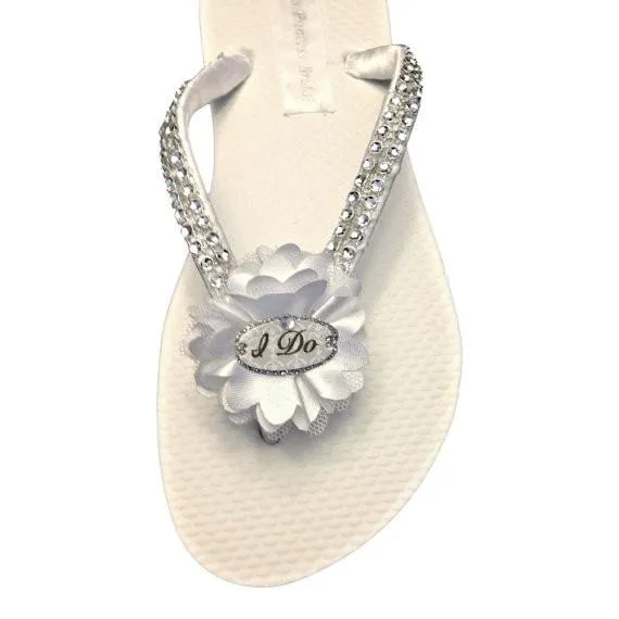 "I Do" Vintage Style Bridal Flip Flops - SOLD OUT