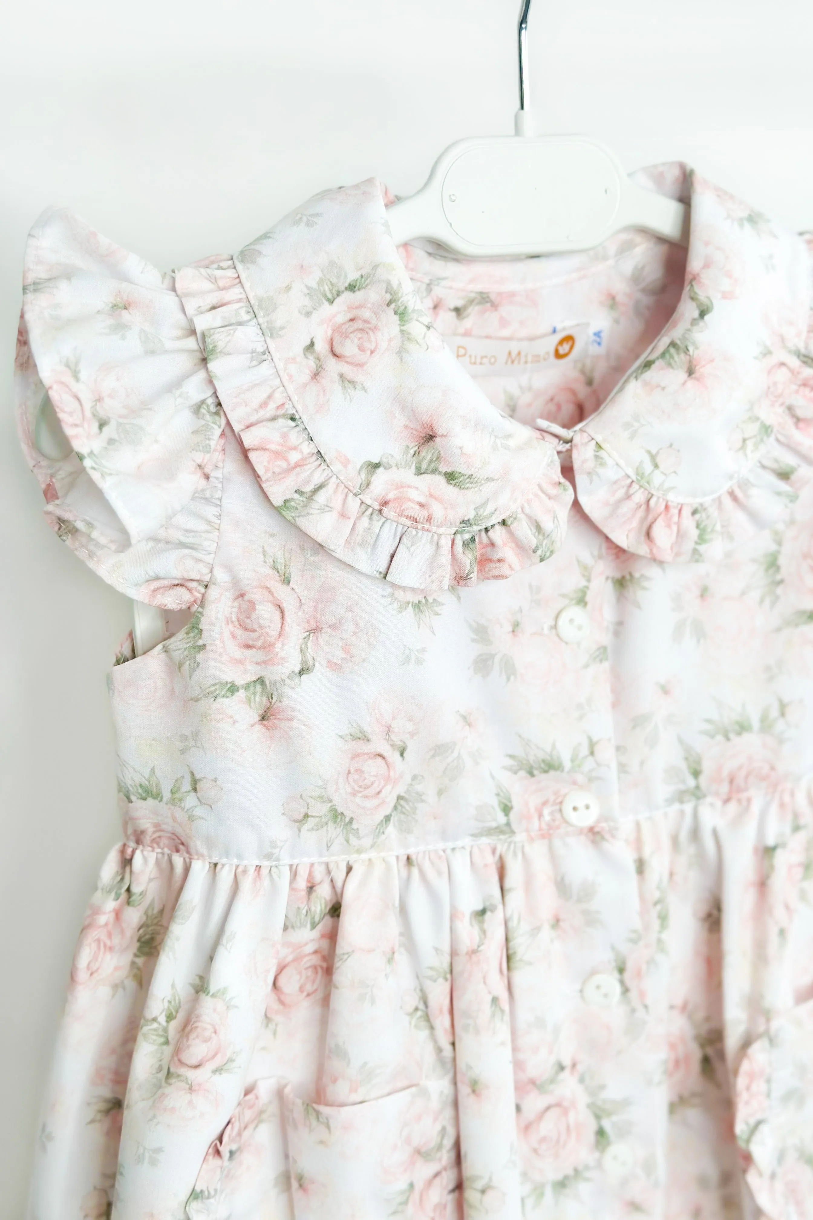 "Wendy" Pale Pink Vintage Floral Dress