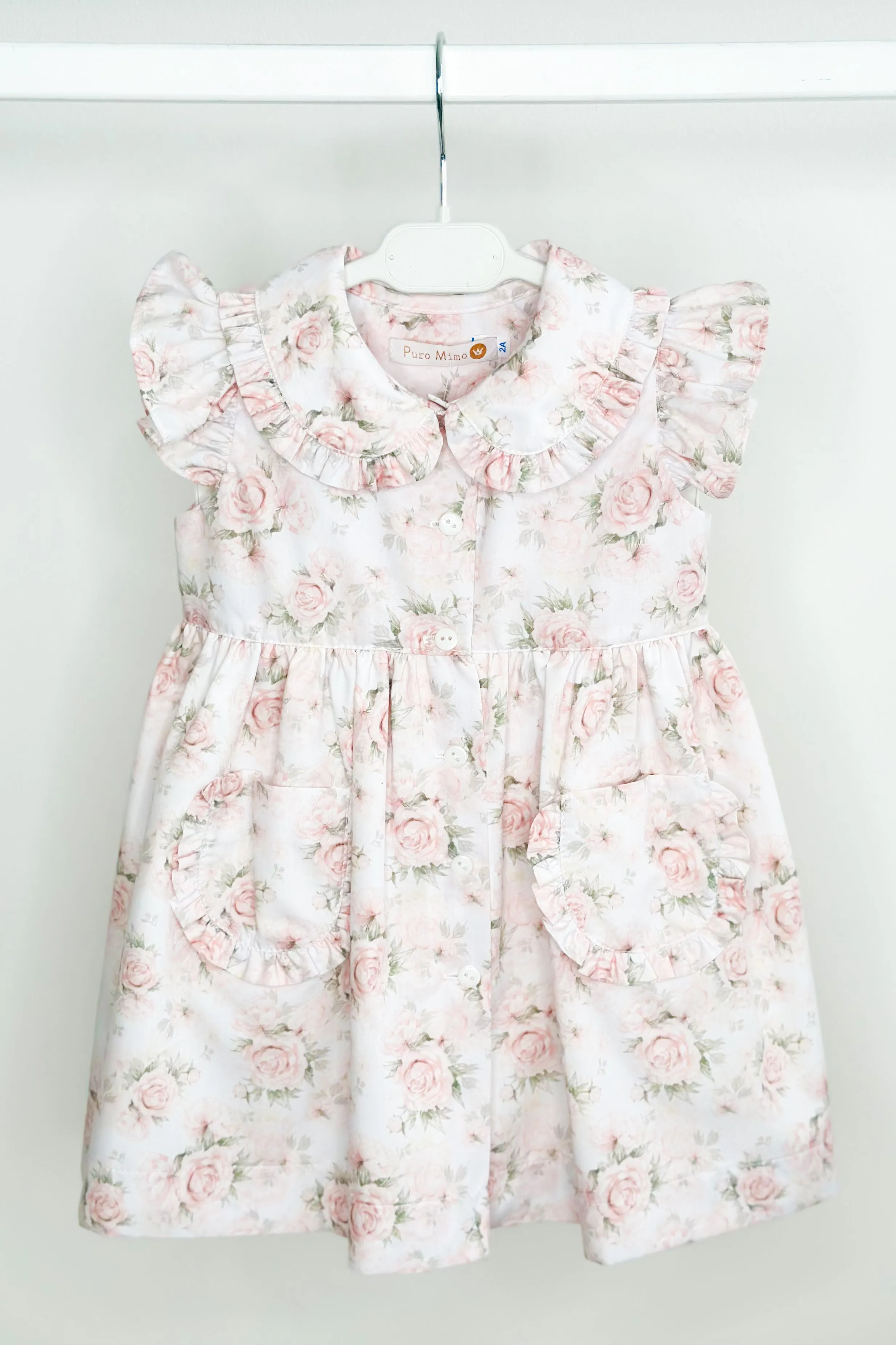 "Wendy" Pale Pink Vintage Floral Dress