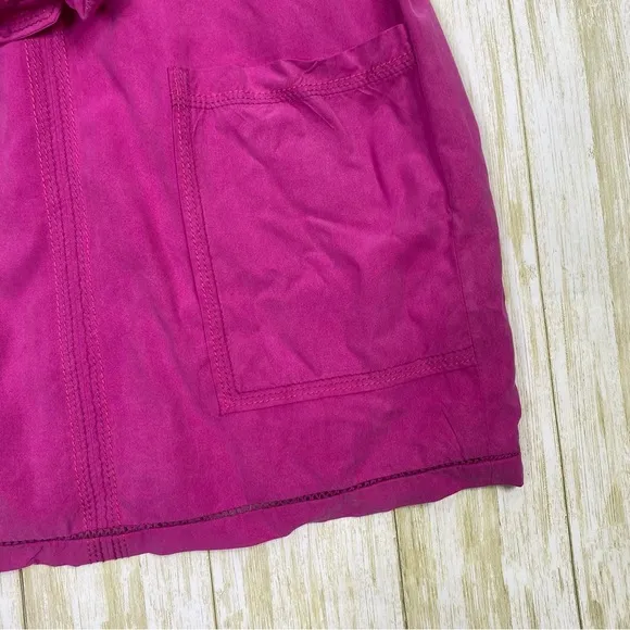 Rebecca Taylor Magenta Pink Purple 100% Silk Mini Skirt