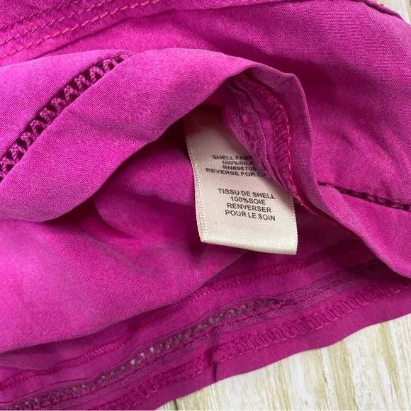 Rebecca Taylor Magenta Pink Purple 100% Silk Mini Skirt
