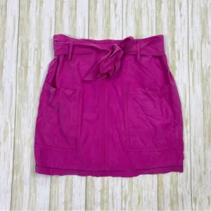 Rebecca Taylor Magenta Pink Purple 100% Silk Mini Skirt