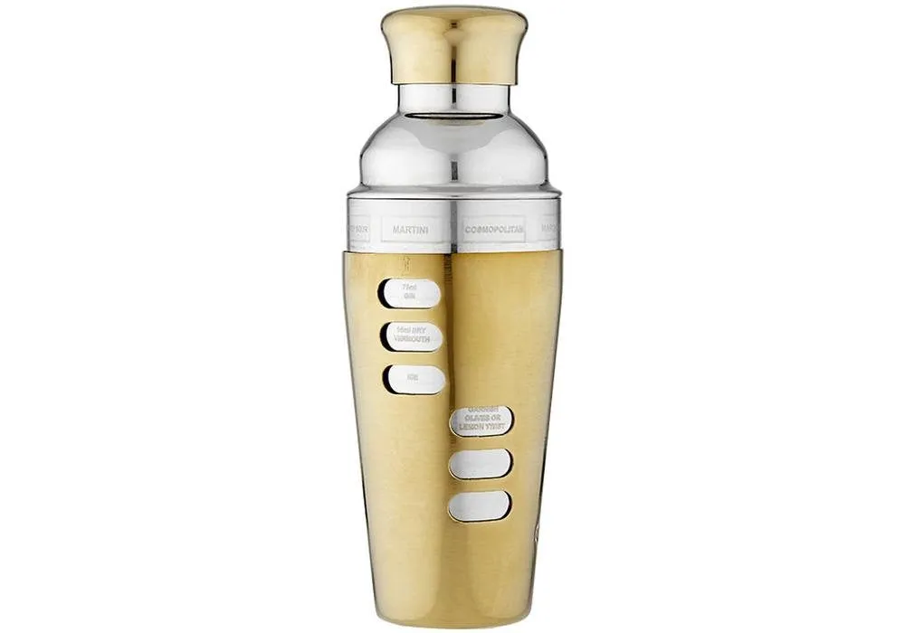 Recipe Cocktail Shaker - Gold
