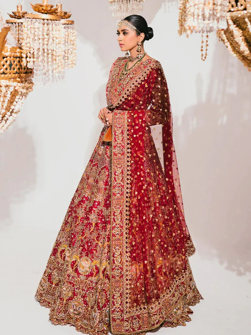 Red Bridal Lehnga Choli For Pakistani Wedding Dresses