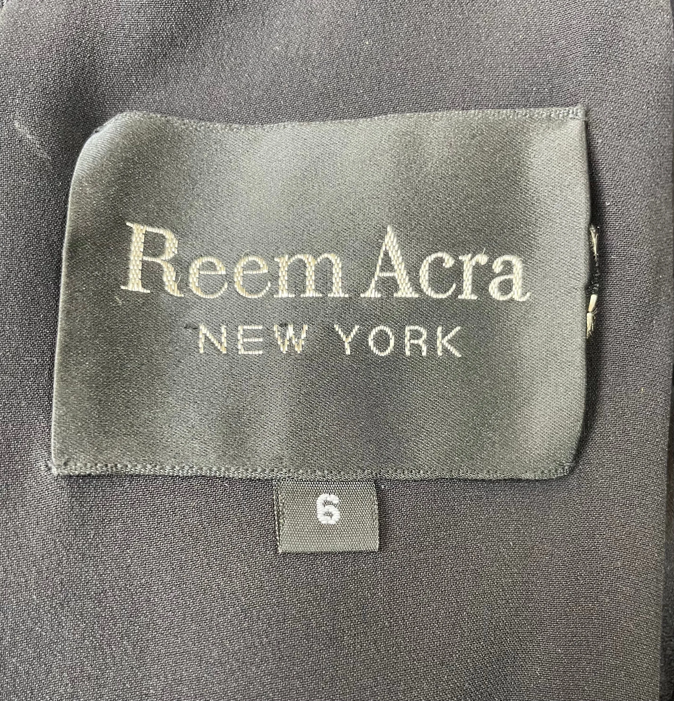 Reem Acra Pleated Little Black Dress with Bow Belt