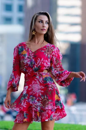 Romantic Georgette Peplum Dress