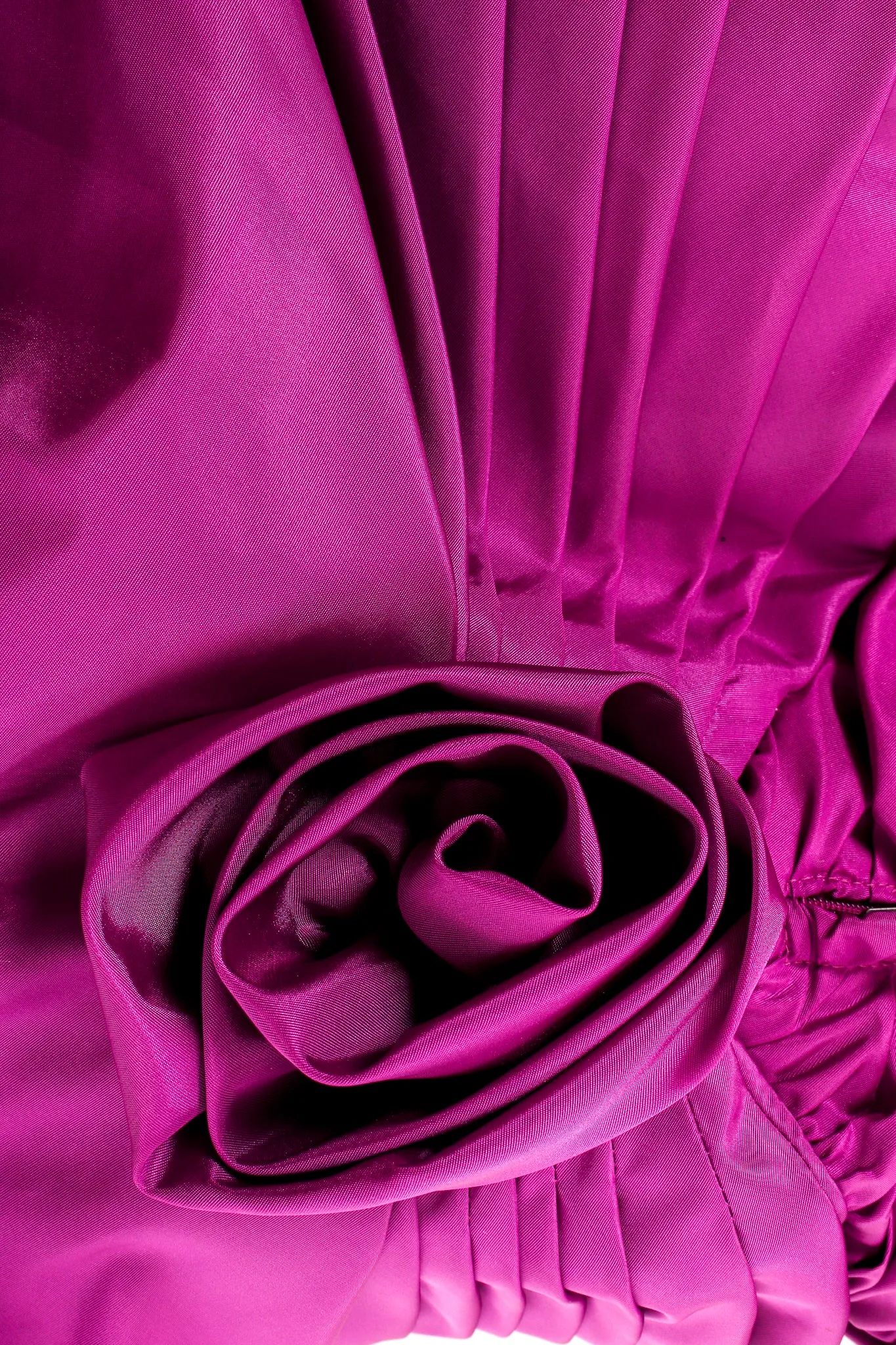 Rose Puff Ruched Cocktail Dress