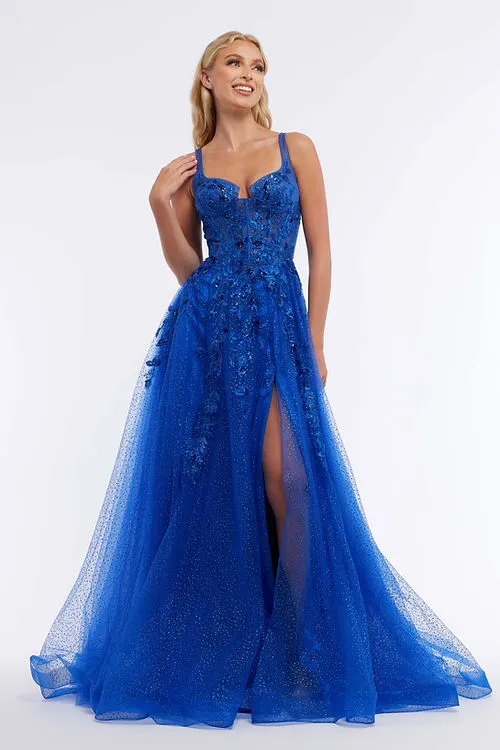 Royal Fitting Skirt W/Tulle Over Skirt