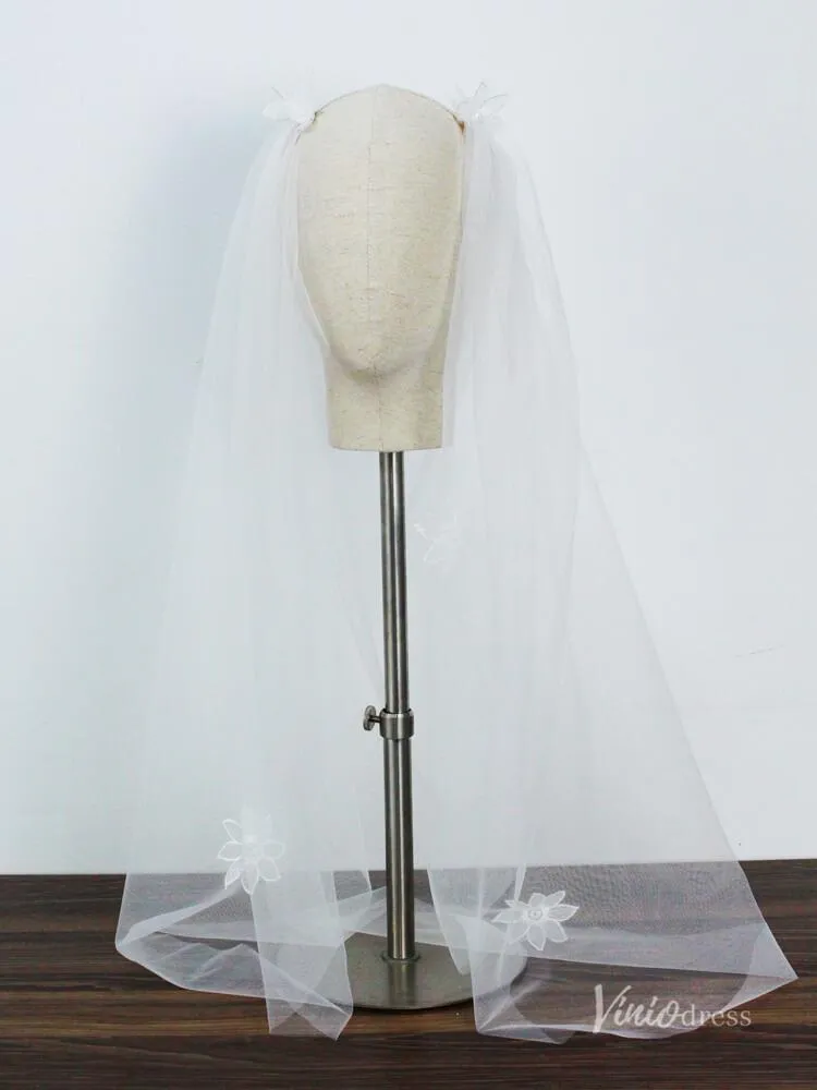 Roycebridal 3D Floral Juliet Cap Veils Viniodress AC1298