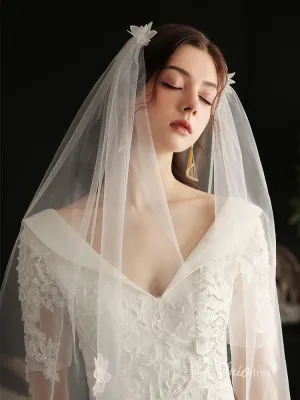Roycebridal 3D Floral Juliet Cap Veils Viniodress AC1298