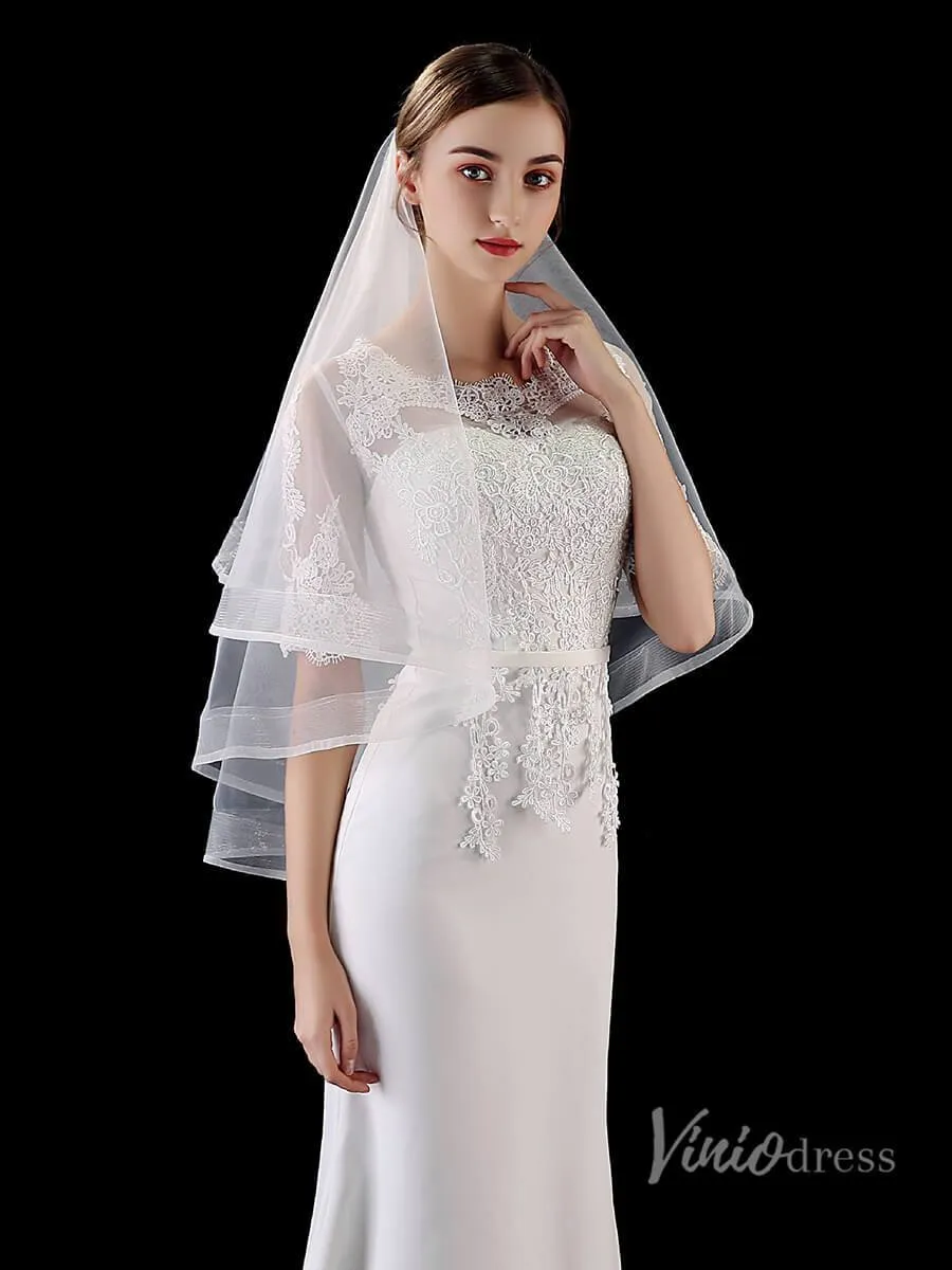 Roycebridal Classic Short Bridal Veil Viniodress TS1905