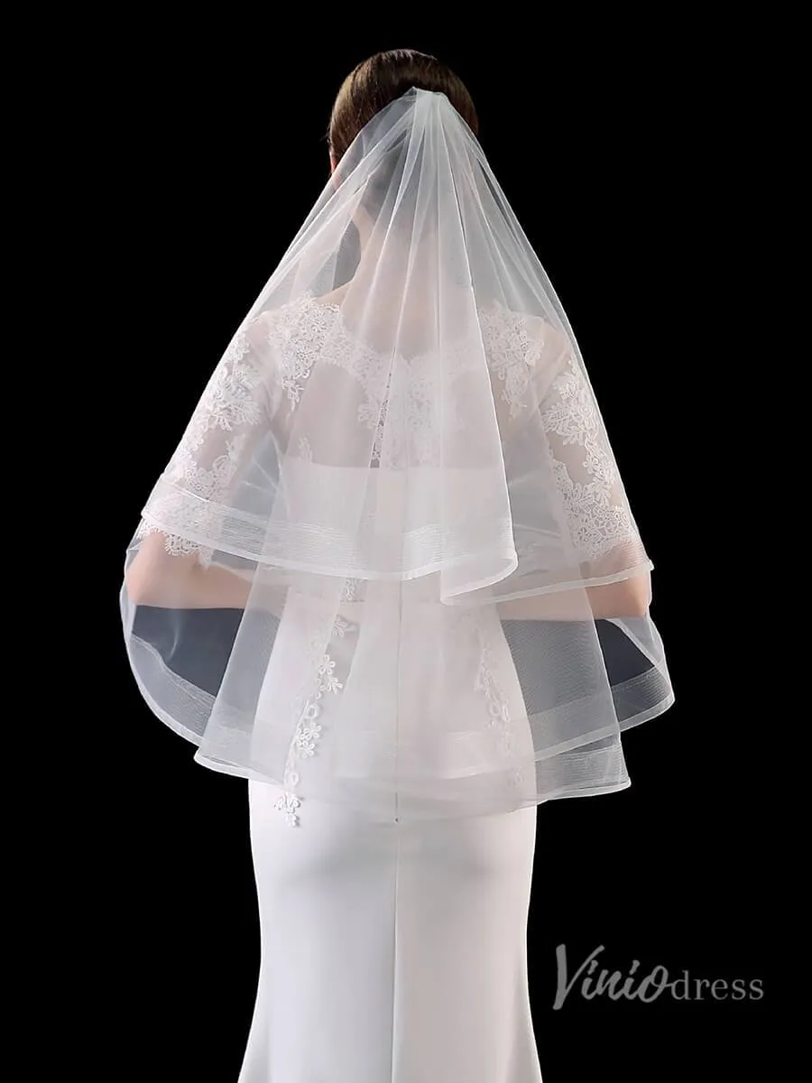 Roycebridal Classic Short Bridal Veil Viniodress TS1905