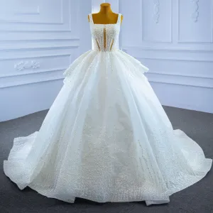 RSM67266 Luxury Sleeveless Lace Appliqué Gown Wedding Dresses