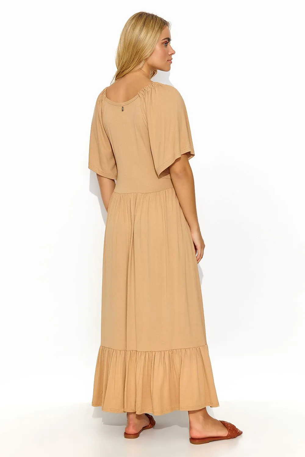 Ruffled Deep-Cut Elegance Dress