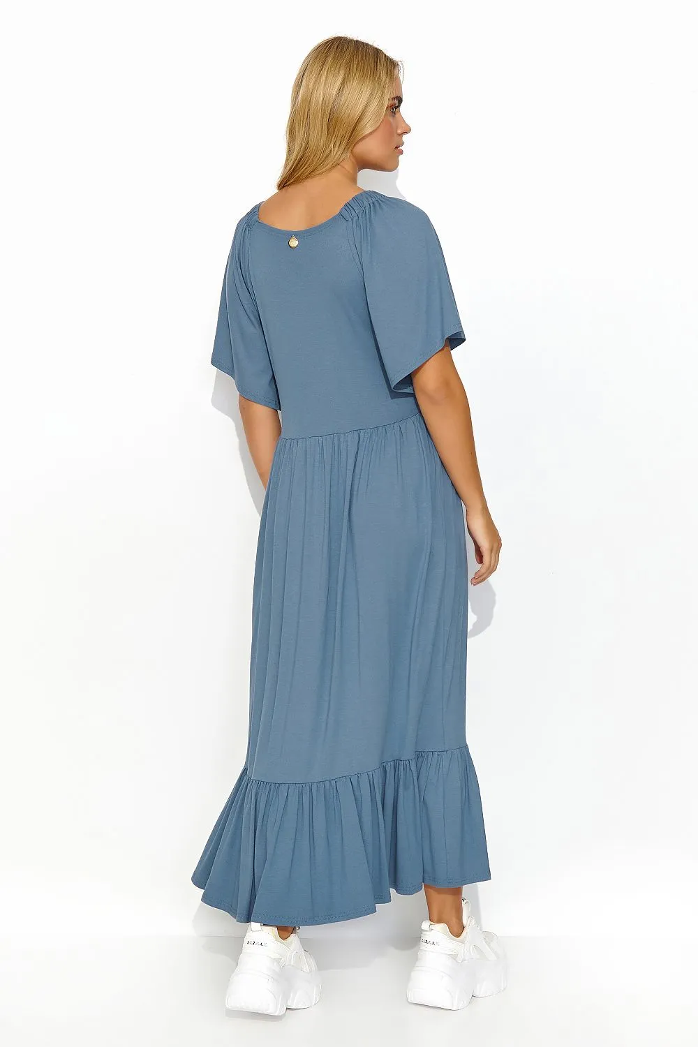 Ruffled Deep-Cut Elegance Dress