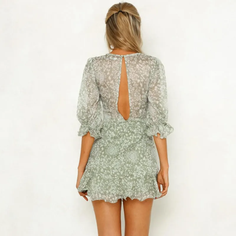 Ruffled Mini Dress