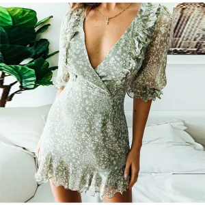 Ruffled Mini Dress