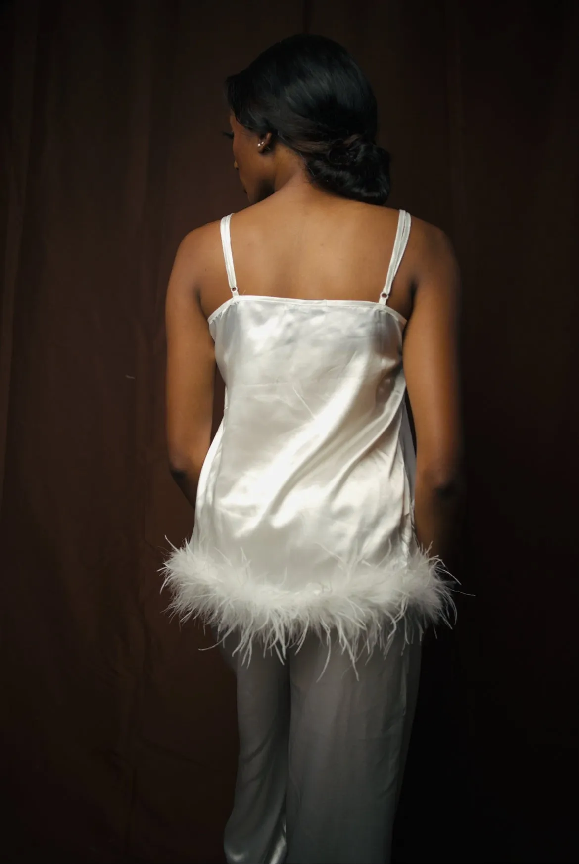Saia Pyjamas with feather hem