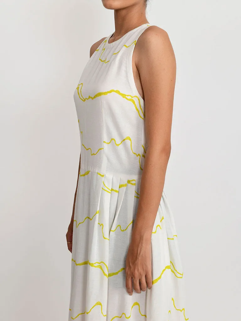 Salmon Pleated Dress