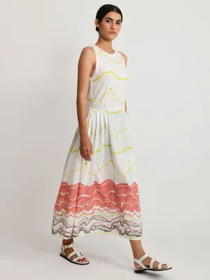 Salmon Pleated Dress