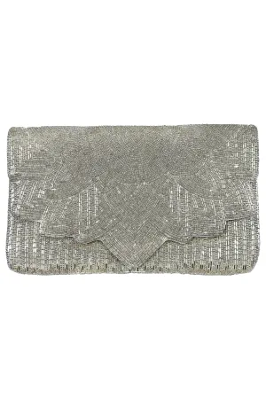 Scallop Beaded Clutch