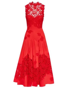 Scarlet Floral Guipure Dress