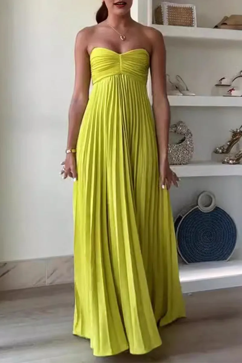 Sexy Pleated Strapless Strapless Dresses