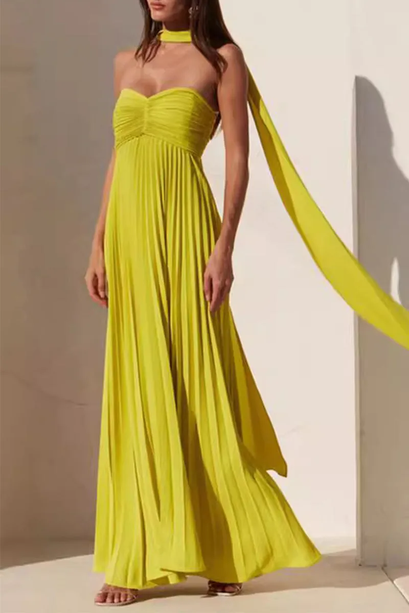 Sexy Pleated Strapless Strapless Dresses