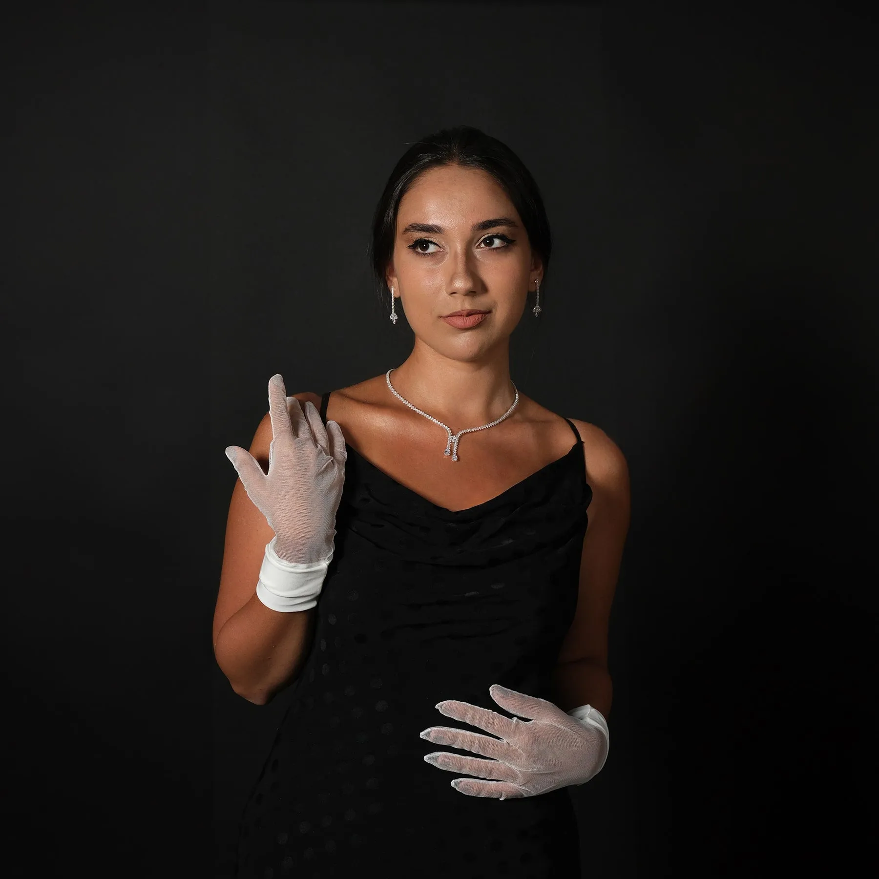 Short Bridal Wedding Prom Gloves Women Tulle Bridal Gloves Gloves For Costume