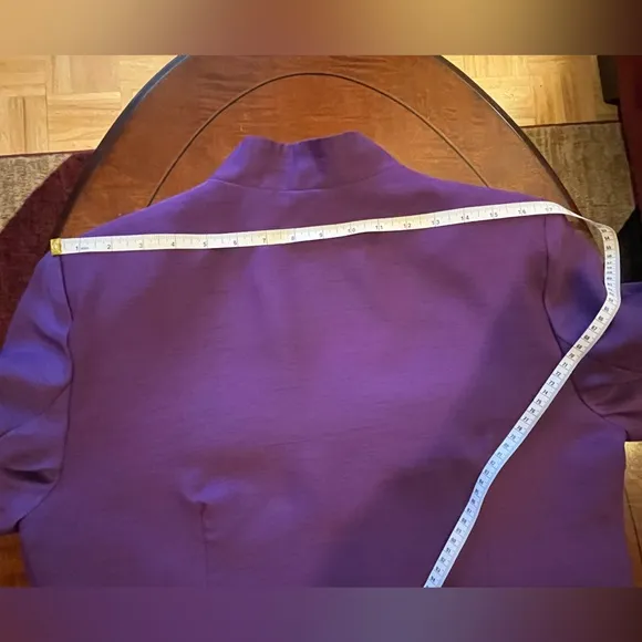 Signature Collection 2-piece set: dress and jacket embroidered, beaded purple 14
