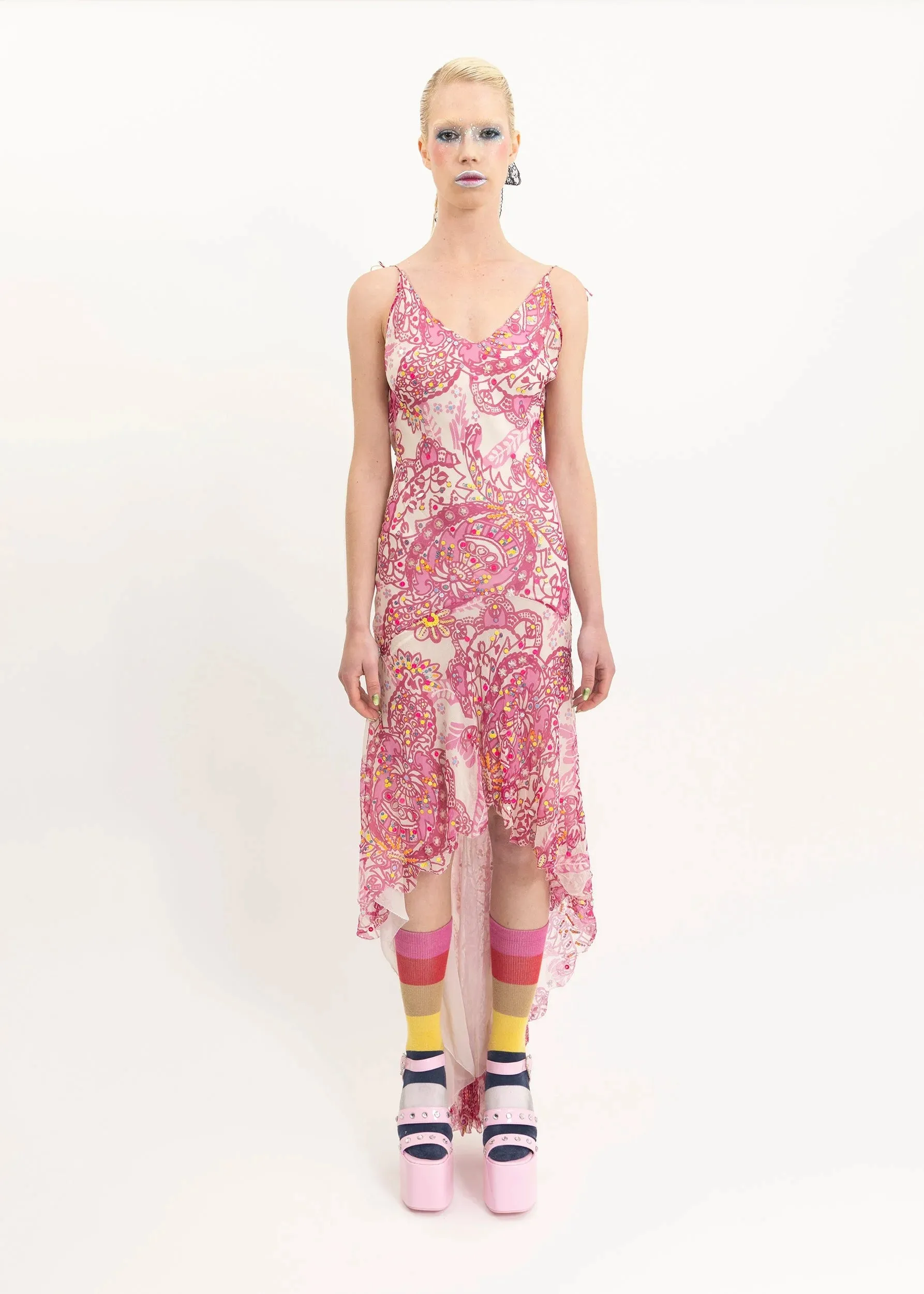 Silk beaded gown