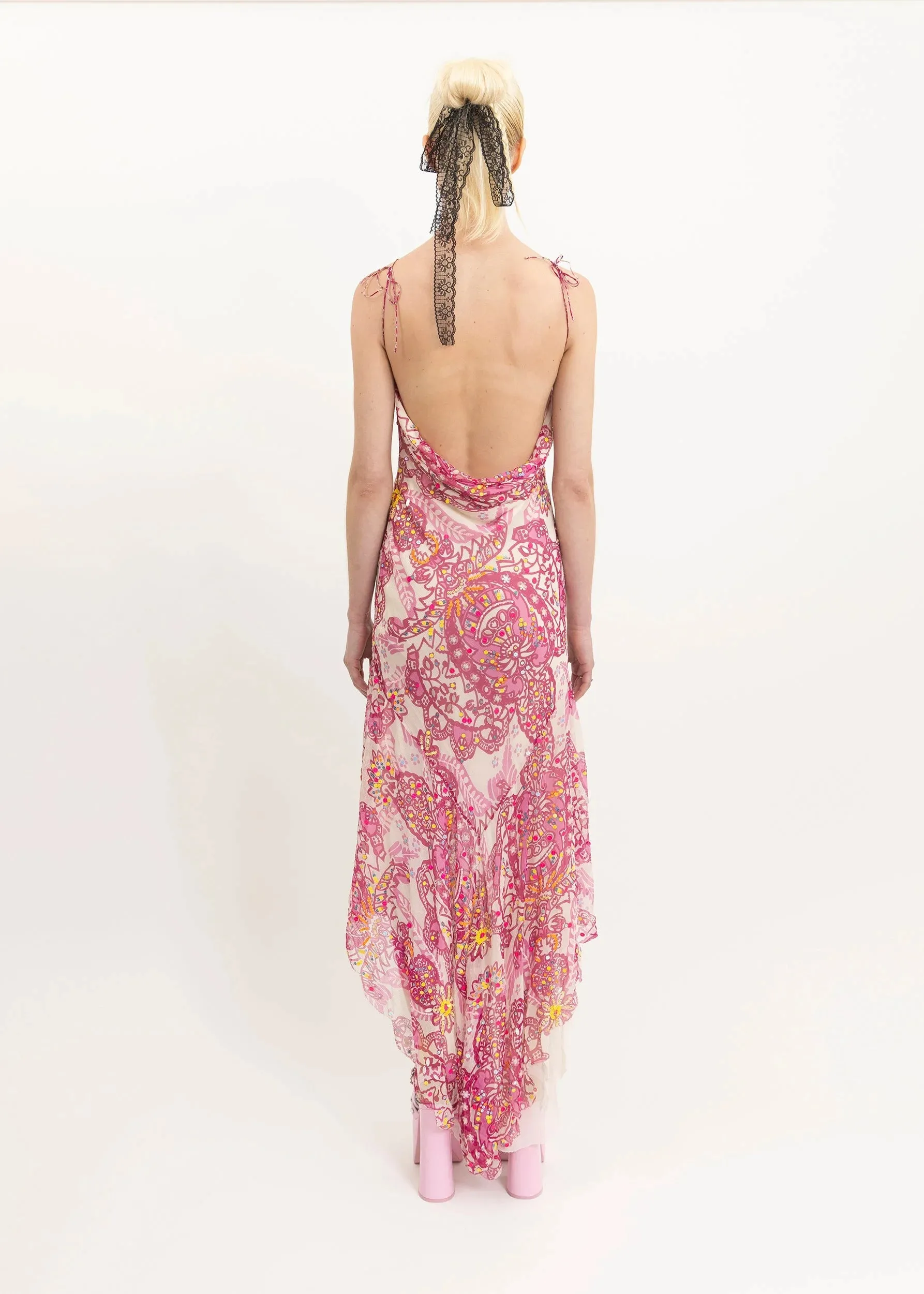 Silk beaded gown