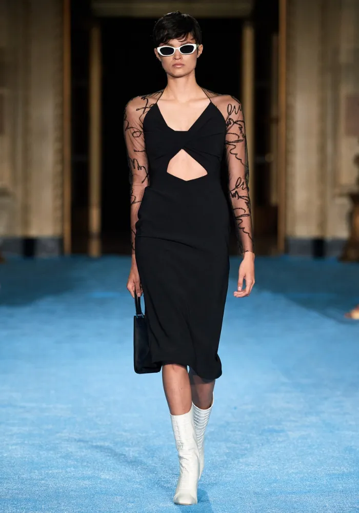 Siriano Signature Sleeve Cut Out Dress