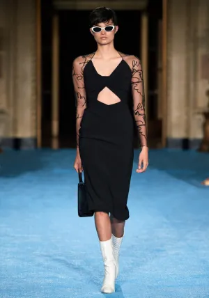 Siriano Signature Sleeve Cut Out Dress