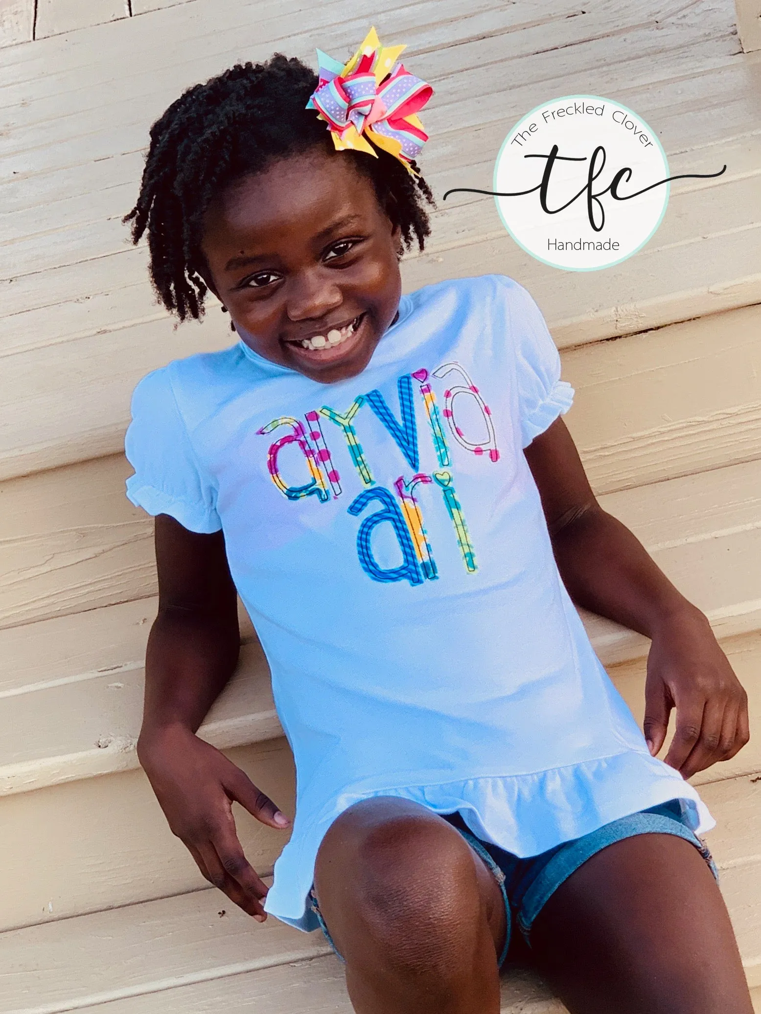{Skinny Applique Name Tee} Fruit Punch