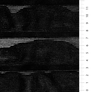 Soft Touch Black Knitted Fabric with Ruffles