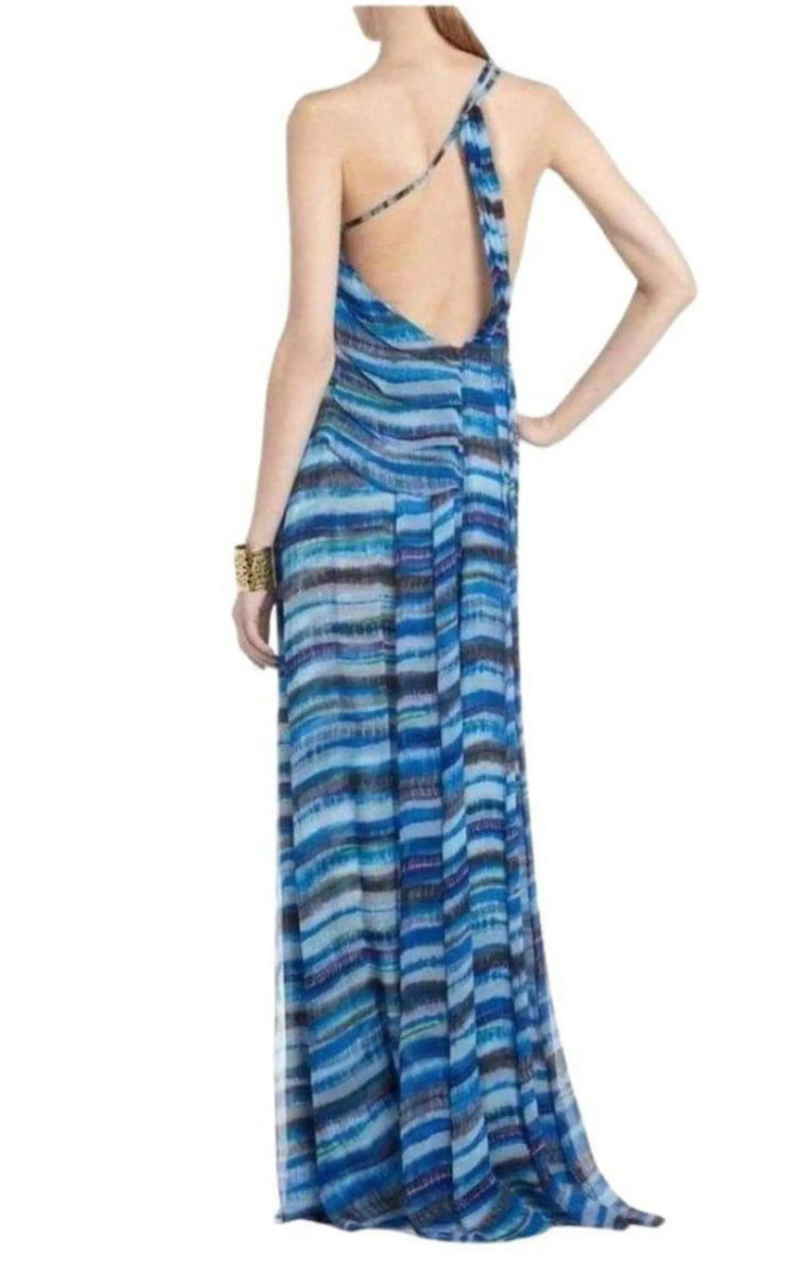 Stella One Shoulder Dreamy Print Silk Dress