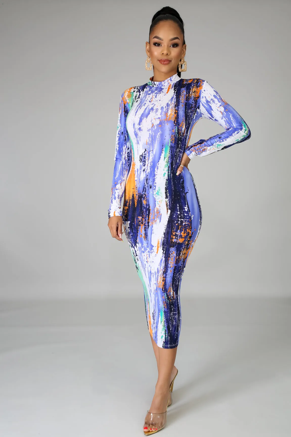 Striking Midi Dress