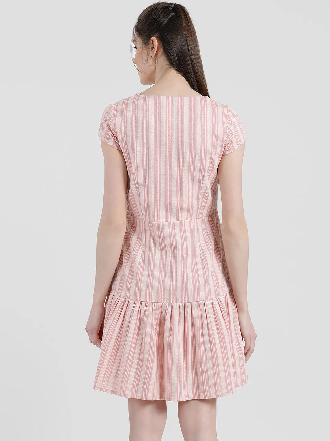 Striped Peplum Dress