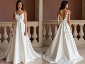 Stunning White Princess Bridal Gown with Sheer Sleeves and a Grand Tulle Skirt