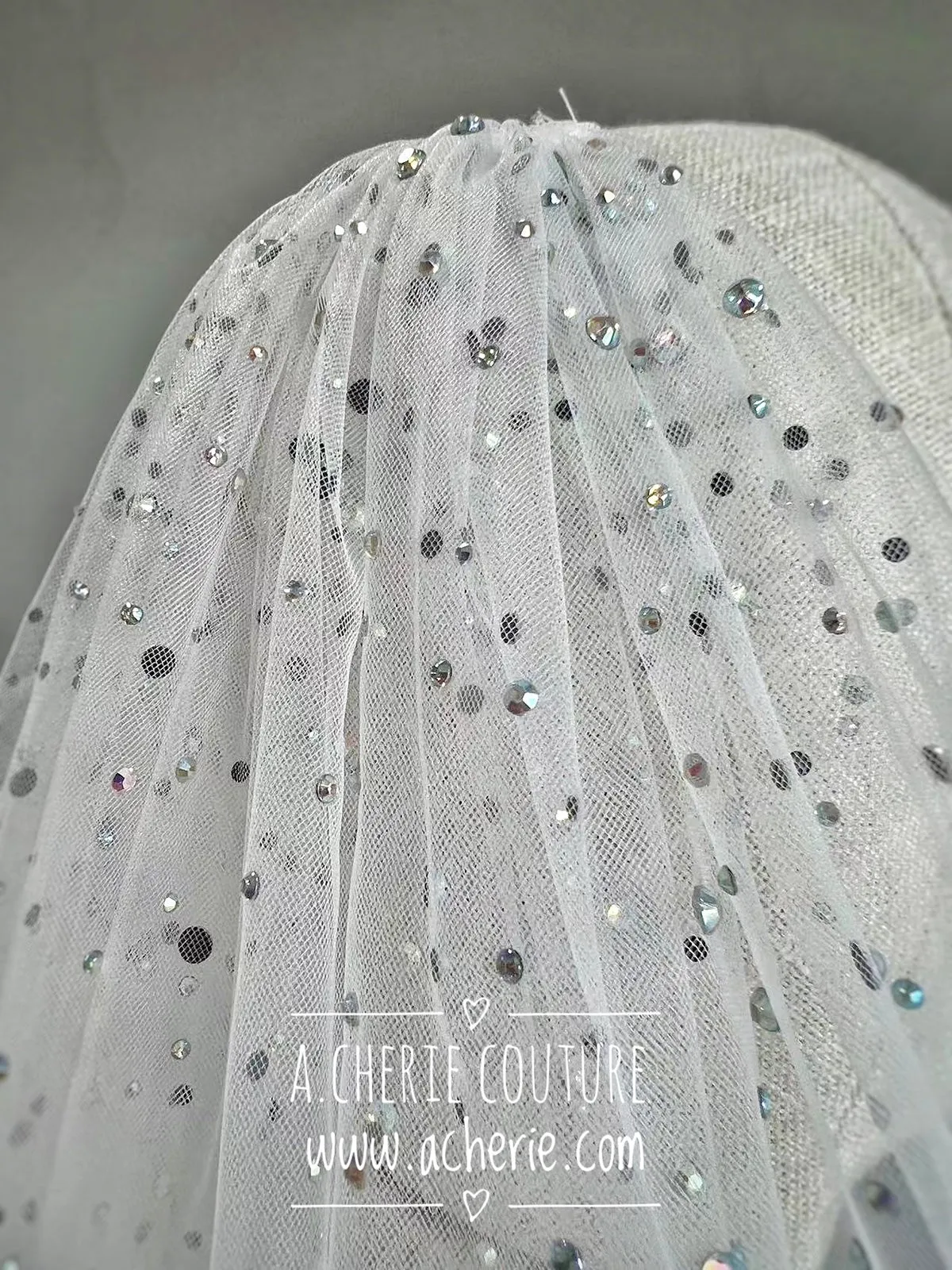 Style CV33 Aurora Rhinestone Cathedral Veil