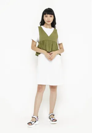 Tee Dress with Peplum Vest
