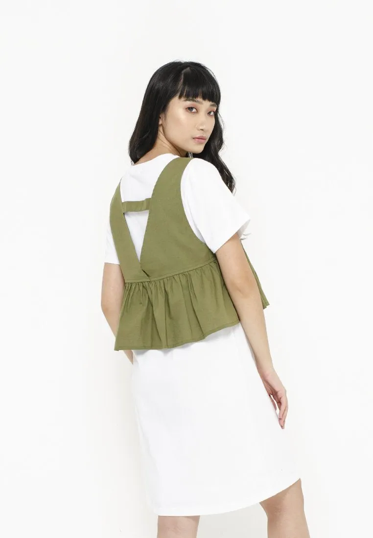 Tee Dress with Peplum Vest